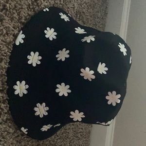 Floral Black Bucket Hat